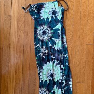 Peppermayo Floral Maxi Dress - Blue and Green